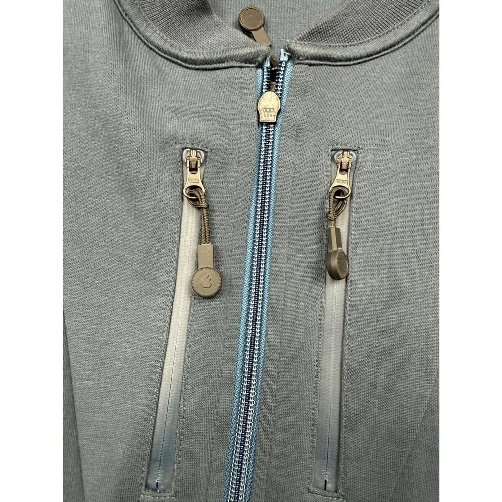 Apple Employee Exclusive Full Zip Bomber Jacket Navy Blue Men LT Rare Tech